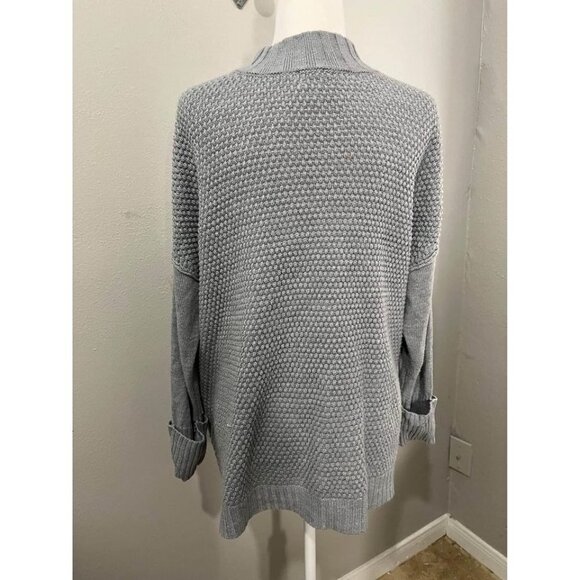Dressbarn Mock Neck Knitted Gray Sweater Women Size 2X - Picture 6 of 9